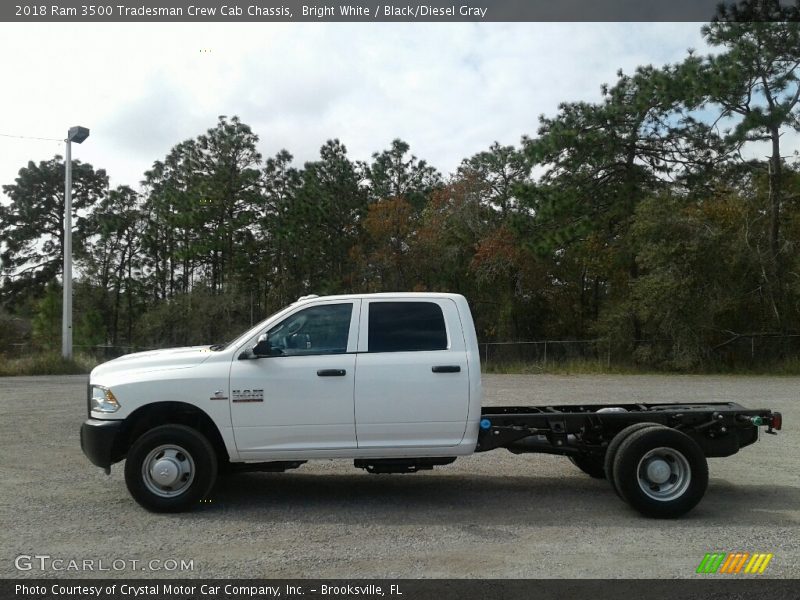 Bright White / Black/Diesel Gray 2018 Ram 3500 Tradesman Crew Cab Chassis