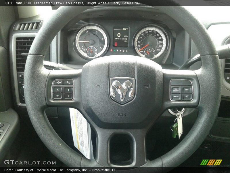 Bright White / Black/Diesel Gray 2018 Ram 3500 Tradesman Crew Cab Chassis