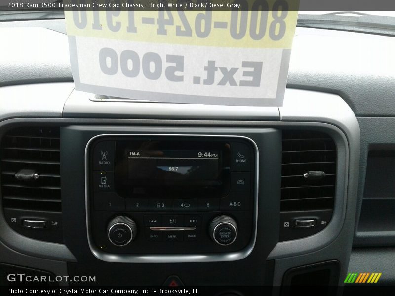 Bright White / Black/Diesel Gray 2018 Ram 3500 Tradesman Crew Cab Chassis