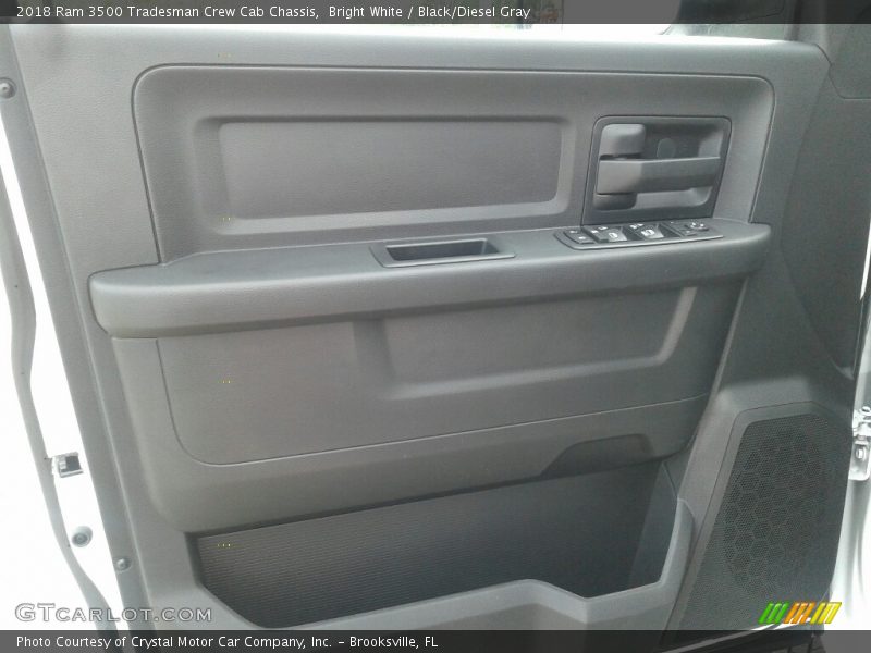 Bright White / Black/Diesel Gray 2018 Ram 3500 Tradesman Crew Cab Chassis