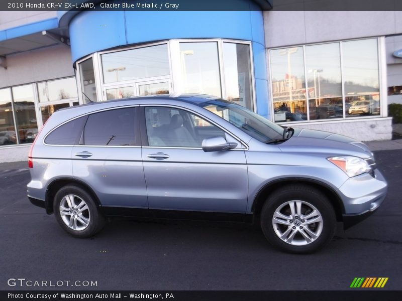Glacier Blue Metallic / Gray 2010 Honda CR-V EX-L AWD