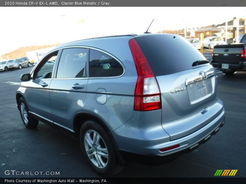 Glacier Blue Metallic / Gray 2010 Honda CR-V EX-L AWD