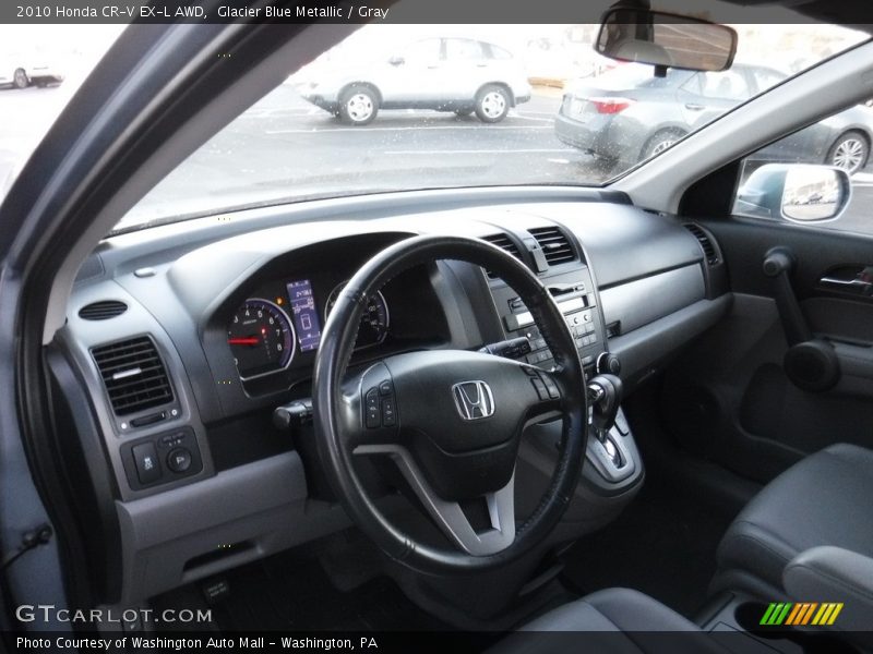 Glacier Blue Metallic / Gray 2010 Honda CR-V EX-L AWD