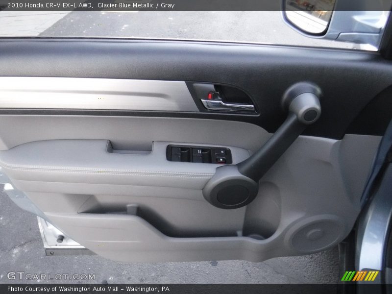 Glacier Blue Metallic / Gray 2010 Honda CR-V EX-L AWD