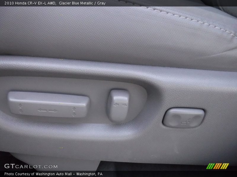 Glacier Blue Metallic / Gray 2010 Honda CR-V EX-L AWD