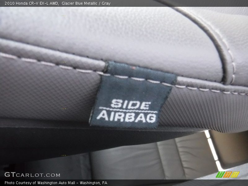 Glacier Blue Metallic / Gray 2010 Honda CR-V EX-L AWD