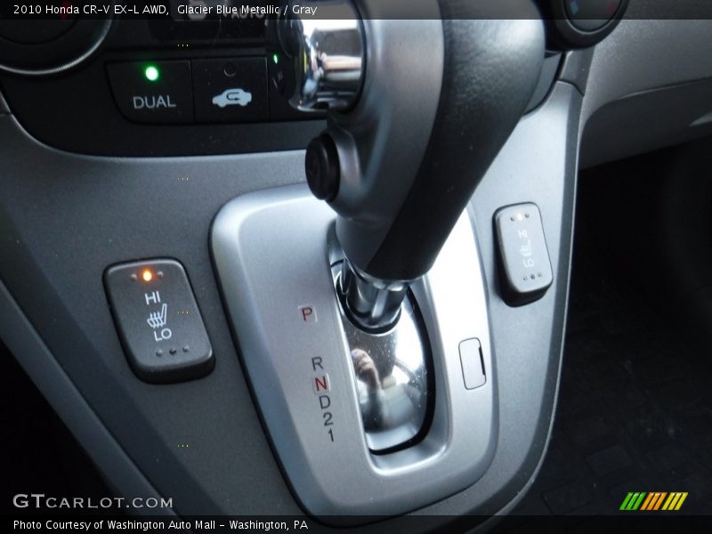Glacier Blue Metallic / Gray 2010 Honda CR-V EX-L AWD