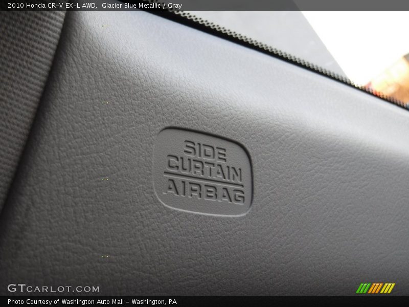 Glacier Blue Metallic / Gray 2010 Honda CR-V EX-L AWD