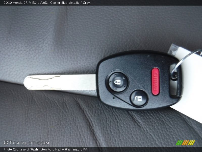 Glacier Blue Metallic / Gray 2010 Honda CR-V EX-L AWD