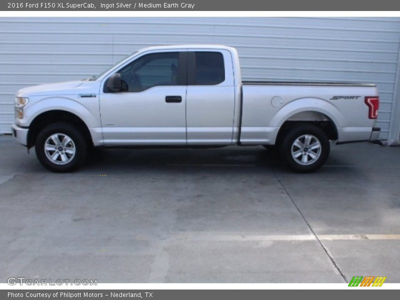 Ingot Silver / Medium Earth Gray 2016 Ford F150 XL SuperCab