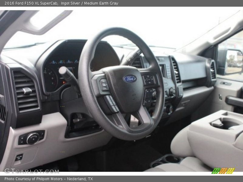 Ingot Silver / Medium Earth Gray 2016 Ford F150 XL SuperCab