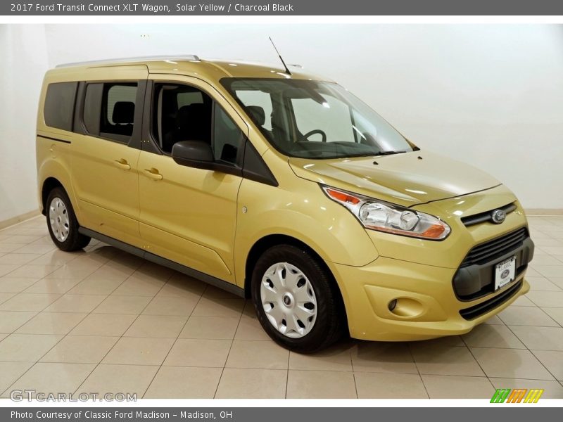 Solar Yellow / Charcoal Black 2017 Ford Transit Connect XLT Wagon