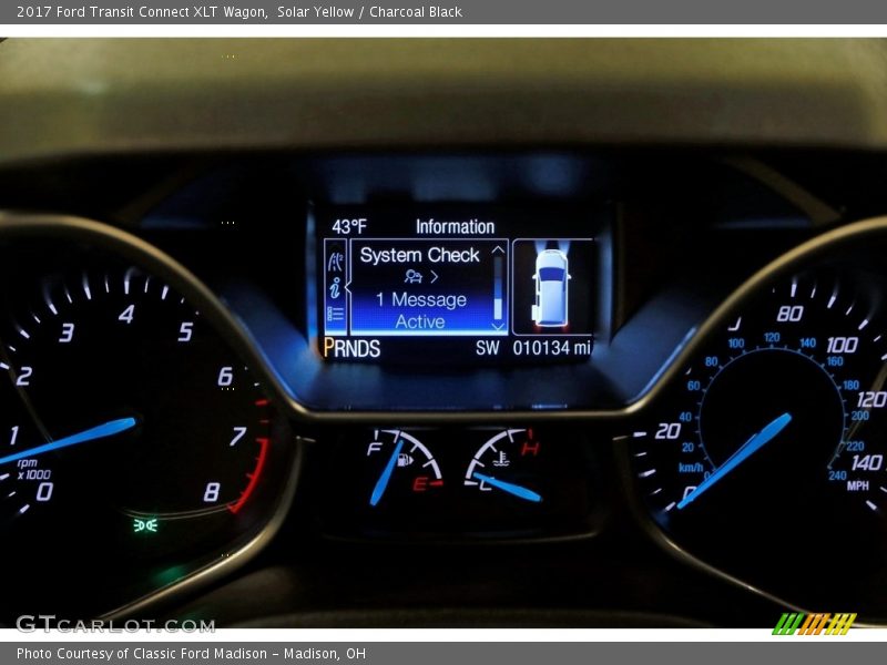 Solar Yellow / Charcoal Black 2017 Ford Transit Connect XLT Wagon