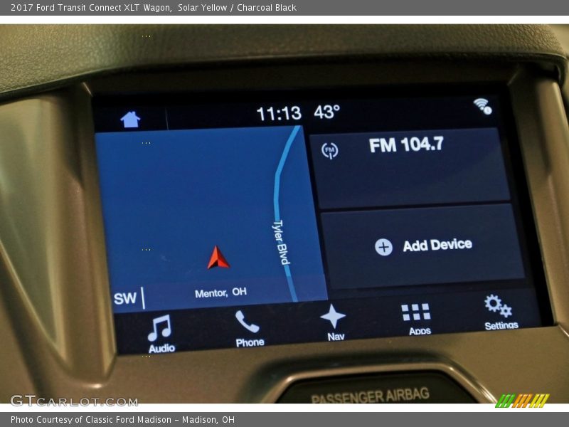 Solar Yellow / Charcoal Black 2017 Ford Transit Connect XLT Wagon