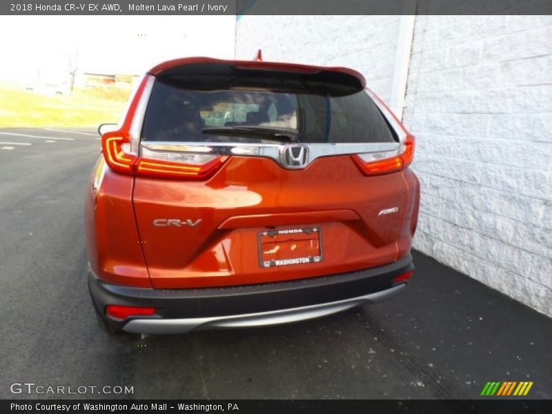 Molten Lava Pearl / Ivory 2018 Honda CR-V EX AWD