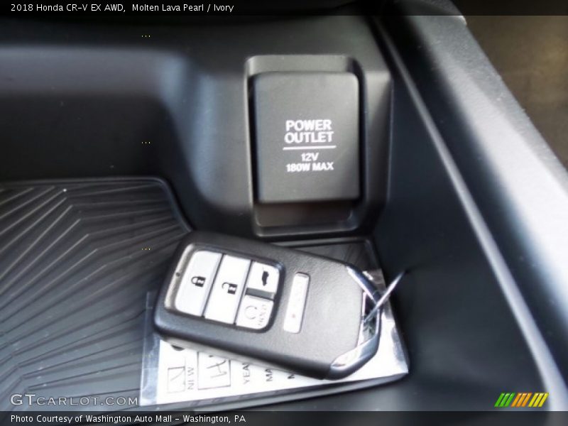 Molten Lava Pearl / Ivory 2018 Honda CR-V EX AWD