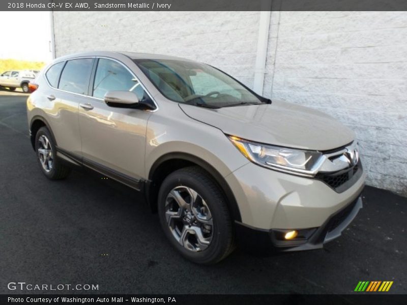 Sandstorm Metallic / Ivory 2018 Honda CR-V EX AWD