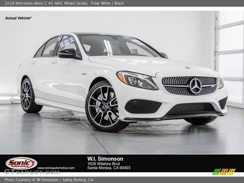 Polar White / Black 2018 Mercedes-Benz C 43 AMG 4Matic Sedan
