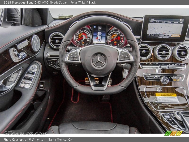 Polar White / Black 2018 Mercedes-Benz C 43 AMG 4Matic Sedan