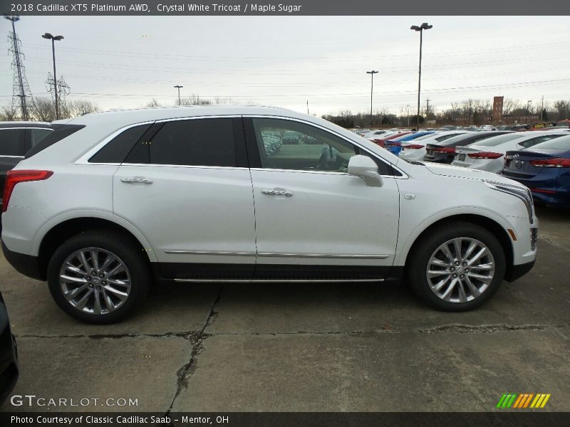 Crystal White Tricoat / Maple Sugar 2018 Cadillac XT5 Platinum AWD