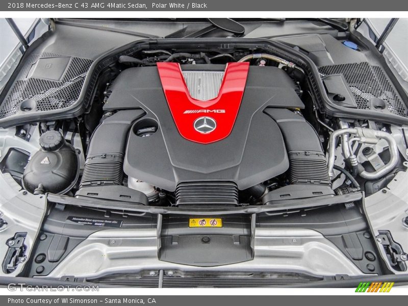 Polar White / Black 2018 Mercedes-Benz C 43 AMG 4Matic Sedan