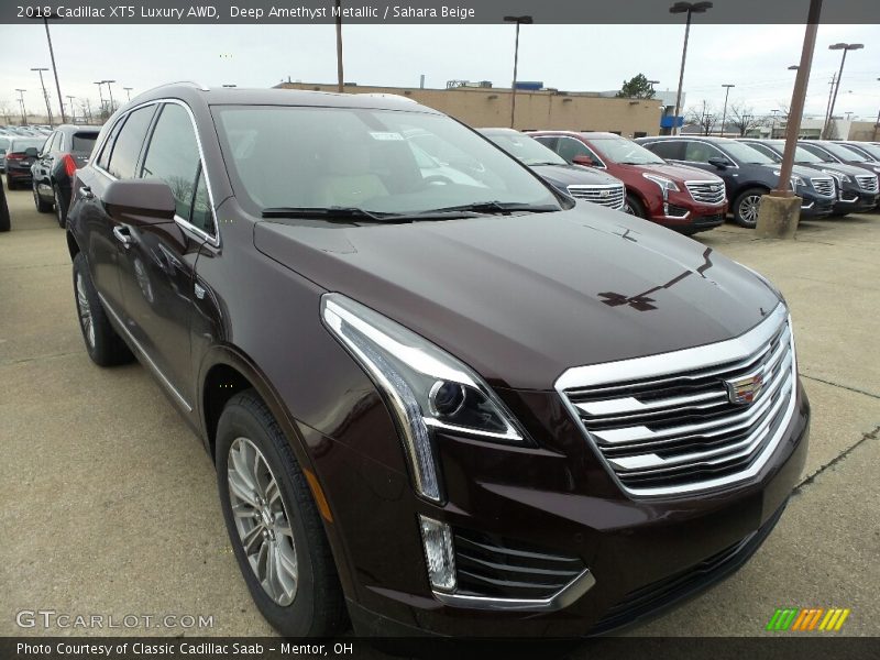 Deep Amethyst Metallic / Sahara Beige 2018 Cadillac XT5 Luxury AWD