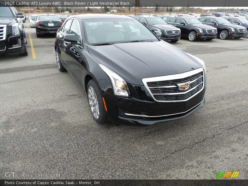 Black Raven / Light Neutral/Jet Black 2018 Cadillac ATS Luxury AWD