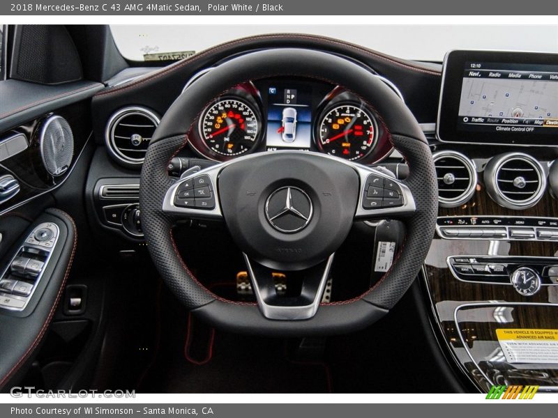 Polar White / Black 2018 Mercedes-Benz C 43 AMG 4Matic Sedan