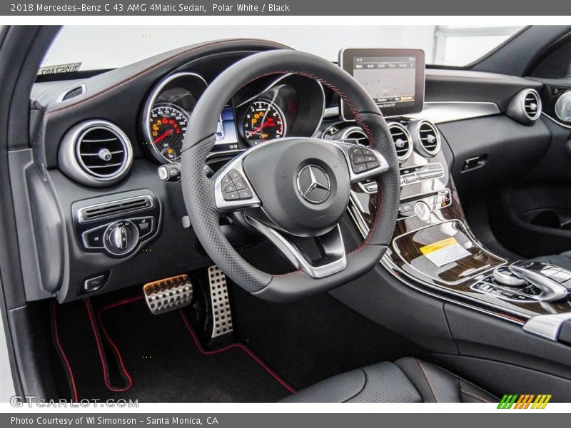 Polar White / Black 2018 Mercedes-Benz C 43 AMG 4Matic Sedan