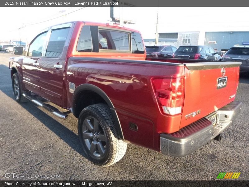 Cayenne Red / Charcoal 2015 Nissan Titan SV Crew Cab 4x4