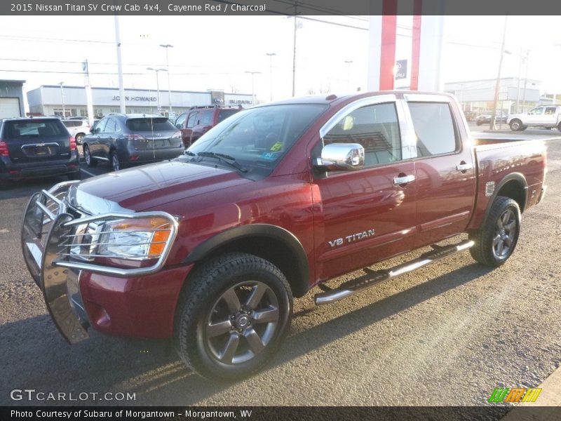 Cayenne Red / Charcoal 2015 Nissan Titan SV Crew Cab 4x4