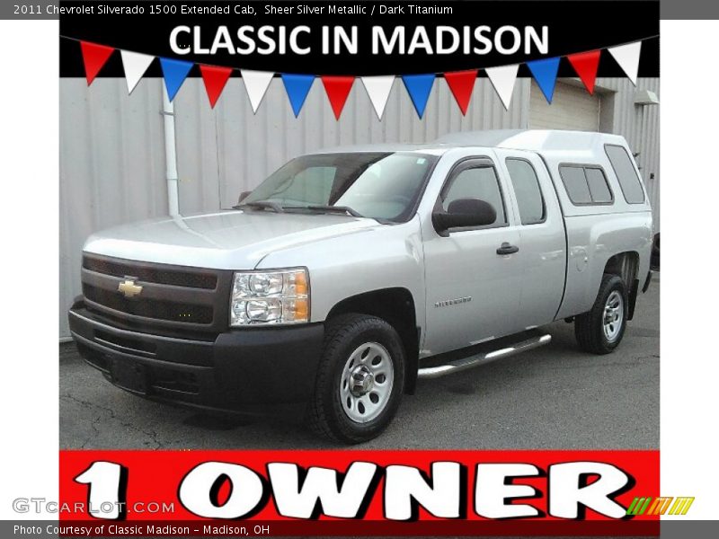 Sheer Silver Metallic / Dark Titanium 2011 Chevrolet Silverado 1500 Extended Cab