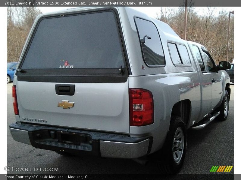 Sheer Silver Metallic / Dark Titanium 2011 Chevrolet Silverado 1500 Extended Cab