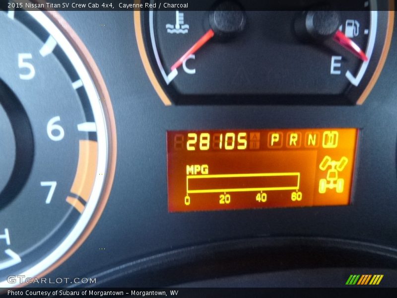 Cayenne Red / Charcoal 2015 Nissan Titan SV Crew Cab 4x4