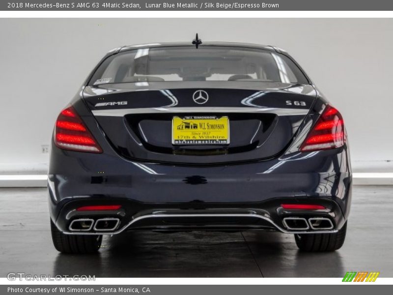 Lunar Blue Metallic / Silk Beige/Espresso Brown 2018 Mercedes-Benz S AMG 63 4Matic Sedan