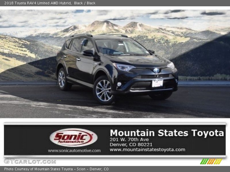 Black / Black 2018 Toyota RAV4 Limited AWD Hybrid