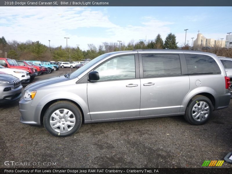 Billet / Black/Light Graystone 2018 Dodge Grand Caravan SE