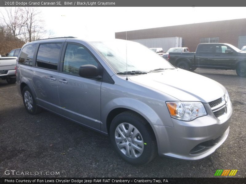 Billet / Black/Light Graystone 2018 Dodge Grand Caravan SE