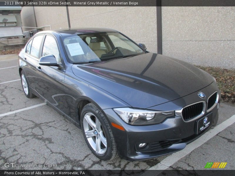 Mineral Grey Metallic / Venetian Beige 2013 BMW 3 Series 328i xDrive Sedan