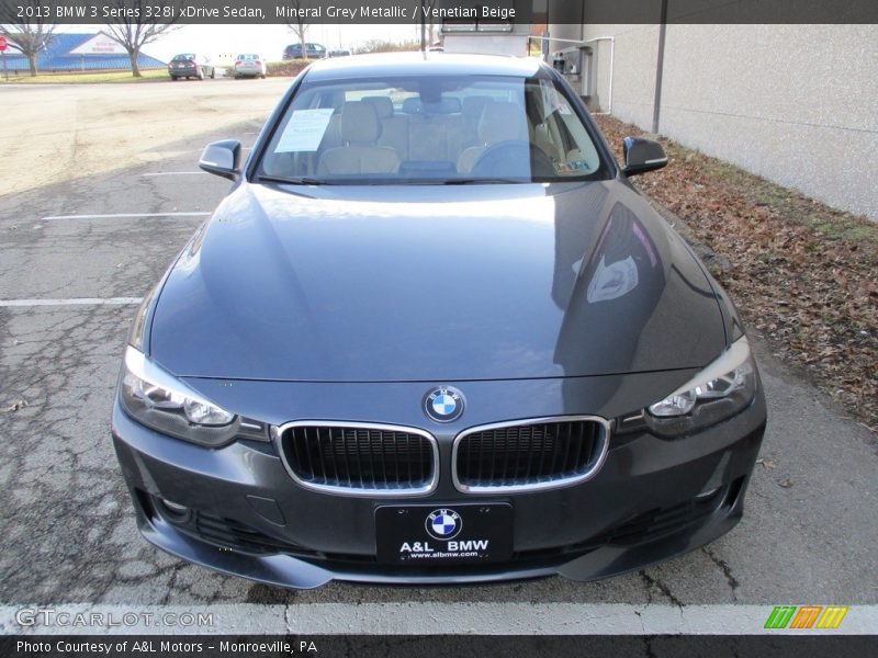 Mineral Grey Metallic / Venetian Beige 2013 BMW 3 Series 328i xDrive Sedan