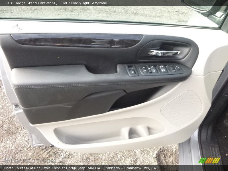Billet / Black/Light Graystone 2018 Dodge Grand Caravan SE