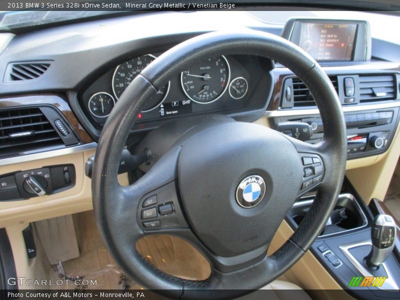 Mineral Grey Metallic / Venetian Beige 2013 BMW 3 Series 328i xDrive Sedan
