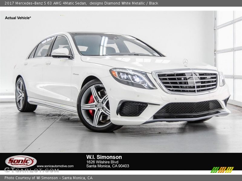 designo Diamond White Metallic / Black 2017 Mercedes-Benz S 63 AMG 4Matic Sedan