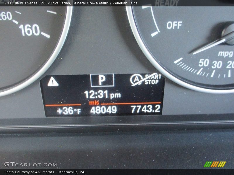 Mineral Grey Metallic / Venetian Beige 2013 BMW 3 Series 328i xDrive Sedan