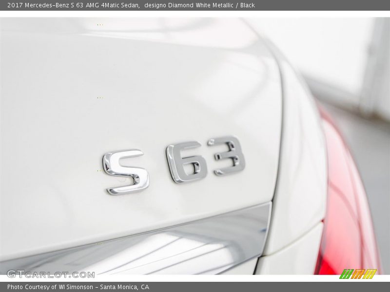 designo Diamond White Metallic / Black 2017 Mercedes-Benz S 63 AMG 4Matic Sedan