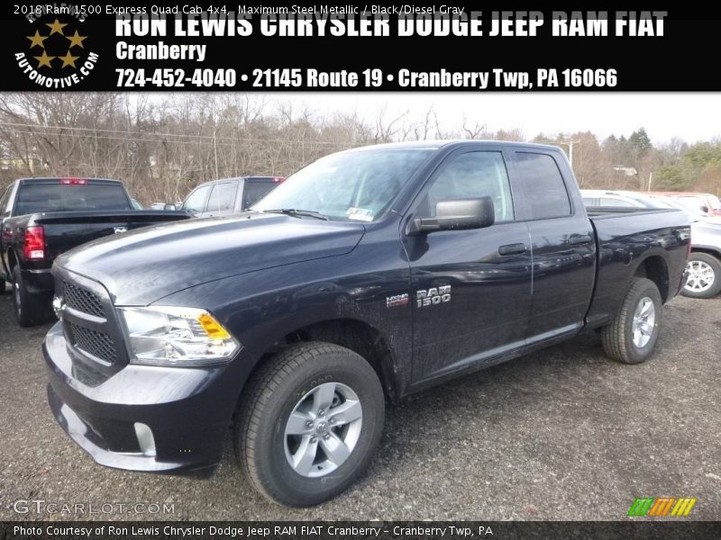 Maximum Steel Metallic / Black/Diesel Gray 2018 Ram 1500 Express Quad Cab 4x4