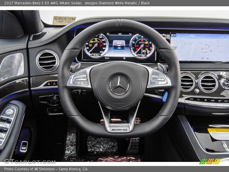 designo Diamond White Metallic / Black 2017 Mercedes-Benz S 63 AMG 4Matic Sedan