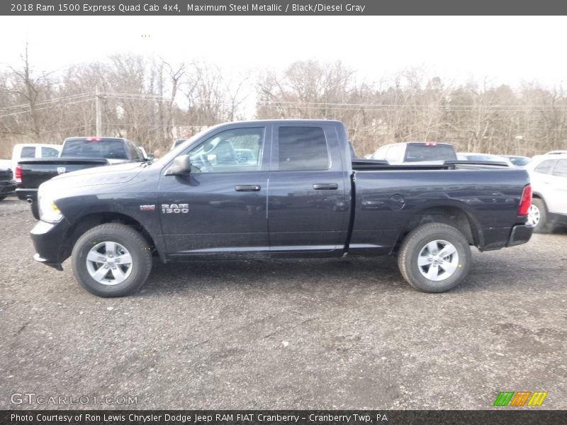 Maximum Steel Metallic / Black/Diesel Gray 2018 Ram 1500 Express Quad Cab 4x4