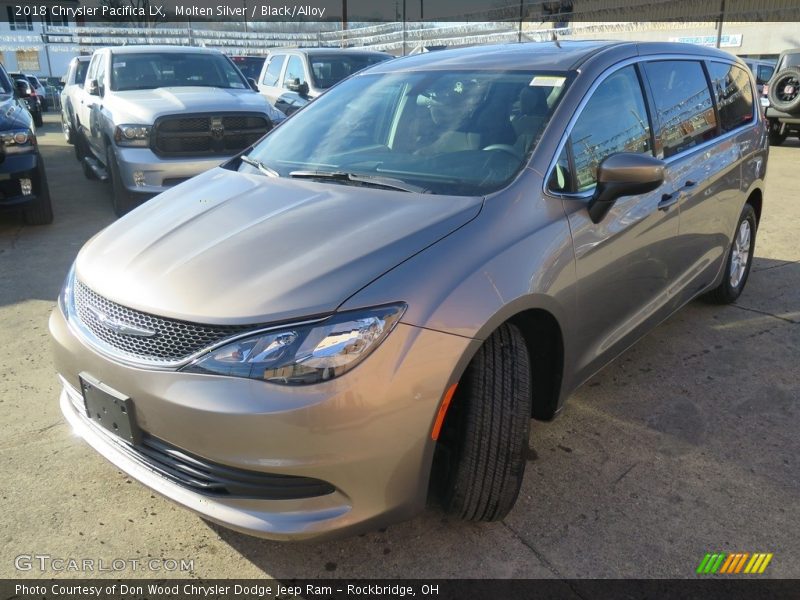 Molten Silver / Black/Alloy 2018 Chrysler Pacifica LX