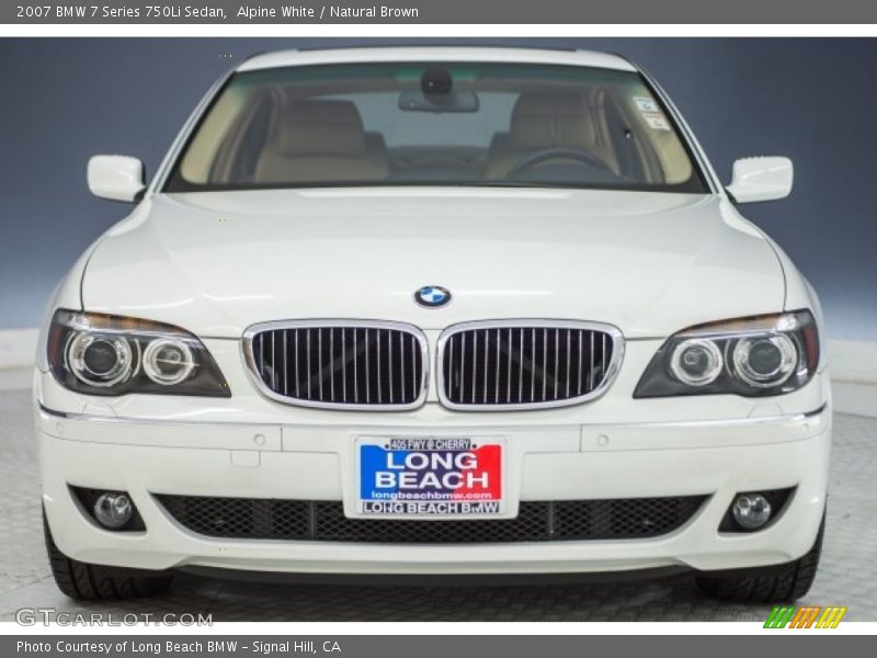 Alpine White / Natural Brown 2007 BMW 7 Series 750Li Sedan